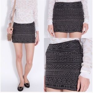 Gryphon NY Black and Gold beaded Mini skirt - M